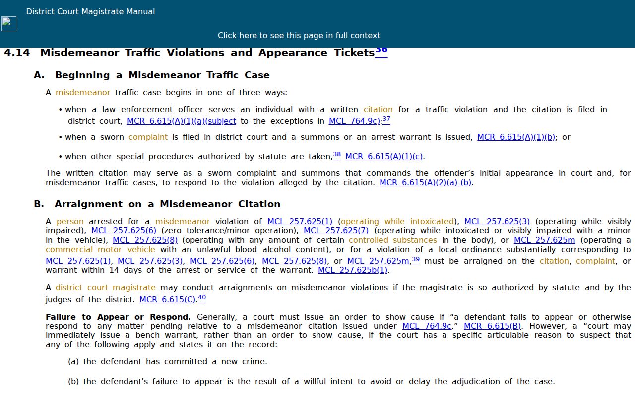 Iosco County criminal court docket appearance-ticket guidance