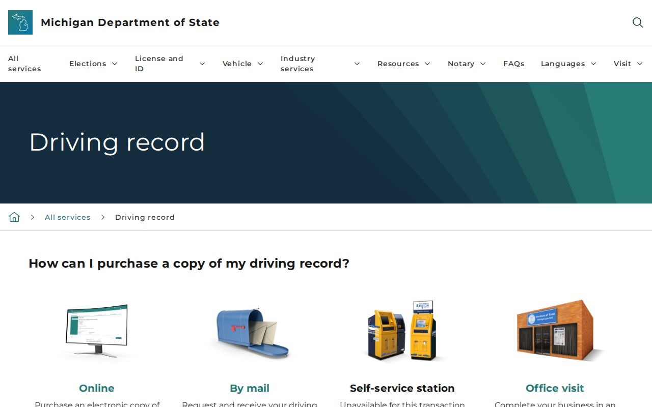 Iosco County traffic court record and Michigan driver-file distinction